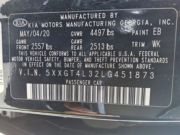 2020 KIA OPTIMA LX, S, SE