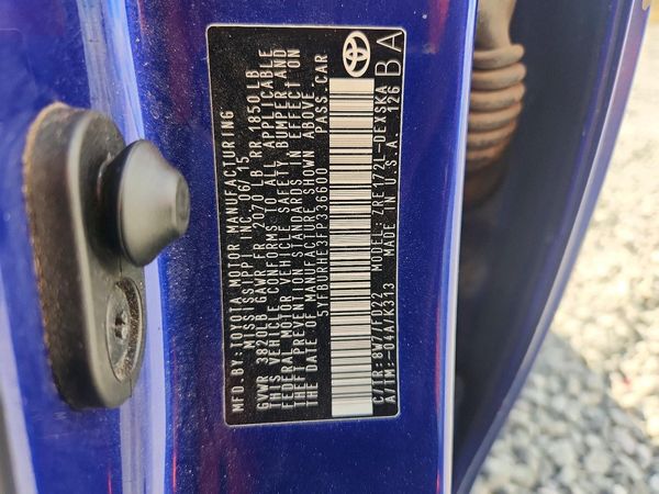 2015 TOYOTA COROLLA L/LE