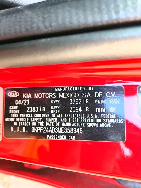 2021 KIA FORTE