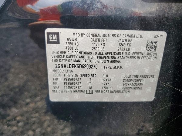 2013 CHEVROLET EQUINOX 1LT