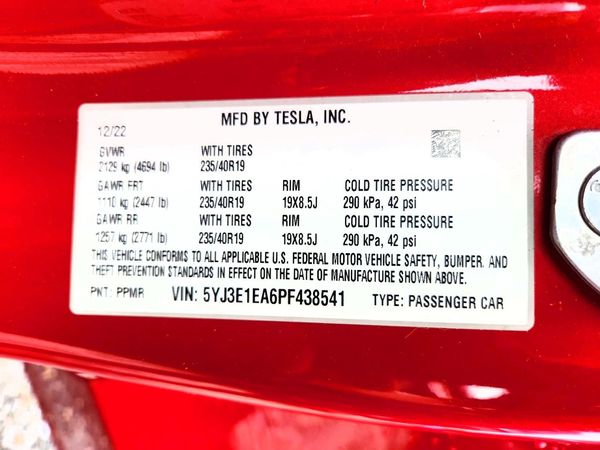 2023 TESLA MODEL 3