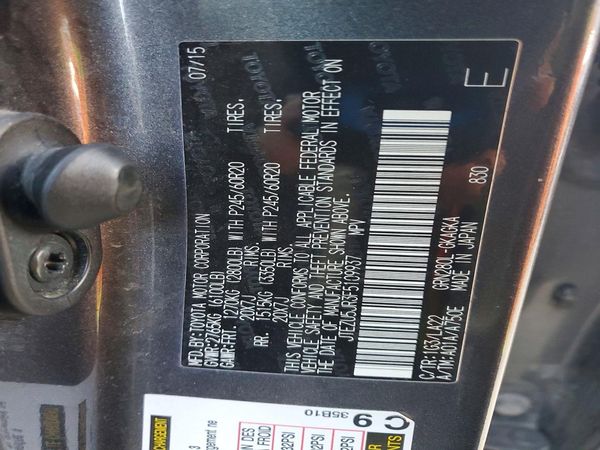 2015 TOYOTA 4RUNNER Base Grade