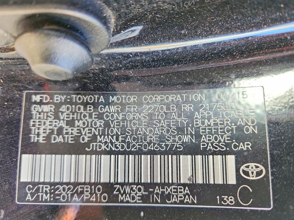 2015 TOYOTA PRIUS