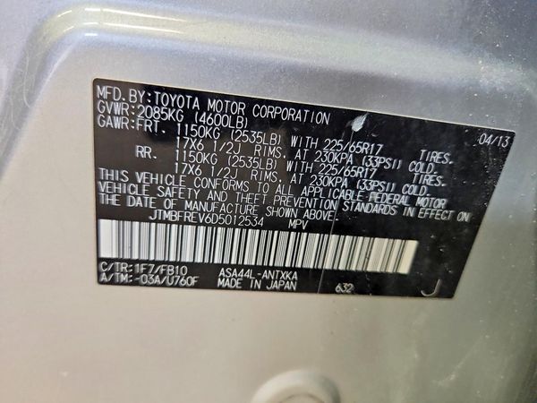 2013 TOYOTA RAV4 Standard
