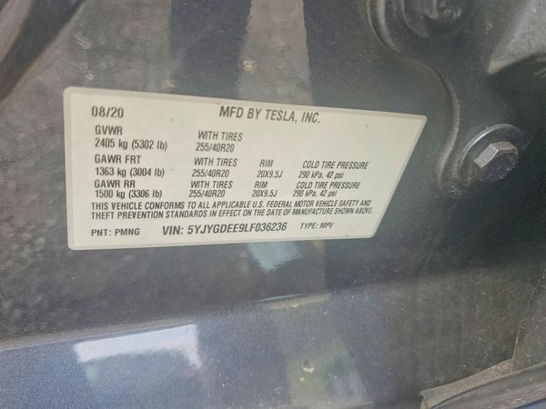 2020 TESLA MODEL Y
