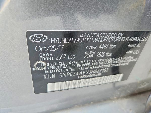 2018 HYUNDAI SONATA