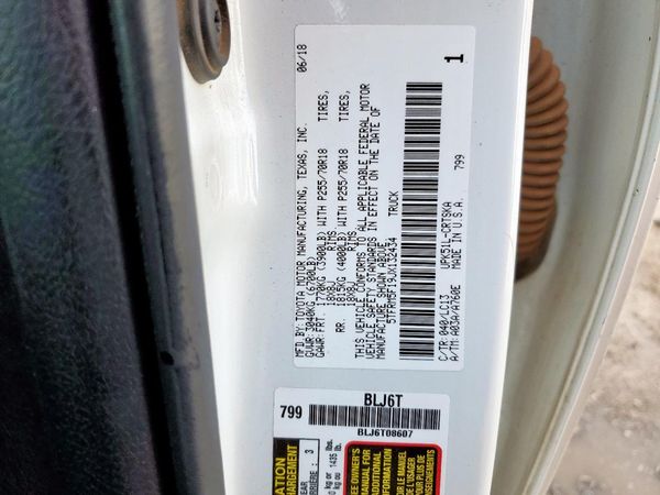 2018 TOYOTA TUNDRA SR/SR5