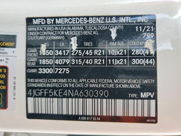 2022 MERCEDES-BENZ GLS