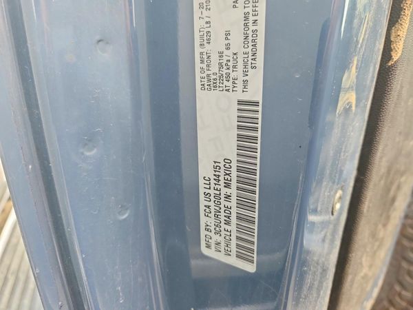 2020 RAM PROMASTER 3500 VF — VINS