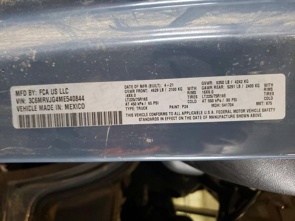 2021 RAM PROMASTER 3500