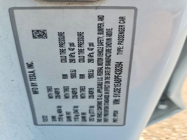 2023 TESLA MODEL 3 — VINS