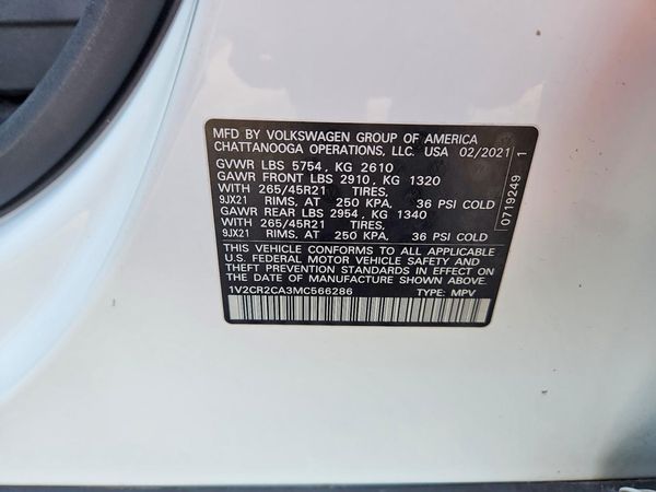 2021 VOLKSWAGEN ATLAS