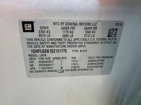 2014 CHEVROLET EQUINOX 2LT