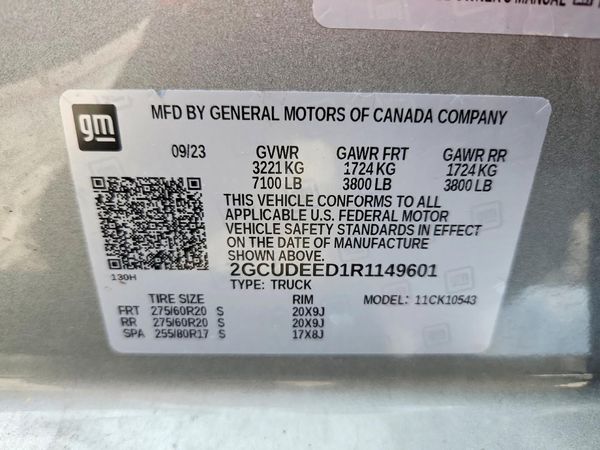 2024 CHEVROLET SILVERADO RST — VINS