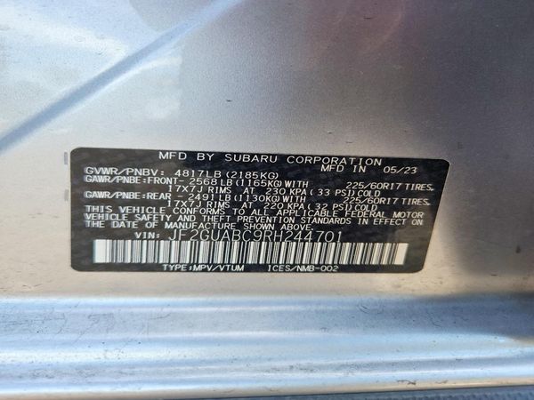 2024 SUBARU CROSSTREK Base