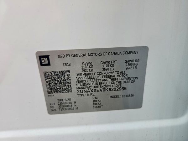 2019 CHEVROLET EQUINOX Premier (1LZ)