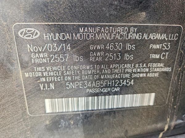 2015 HYUNDAI SONATA
