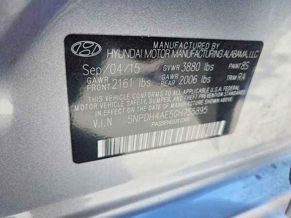2016 HYUNDAI ELANTRA