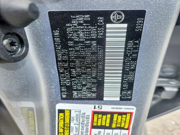 2020 TOYOTA CAMRY