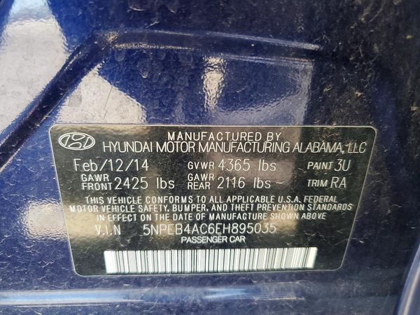 2014 HYUNDAI SONATA