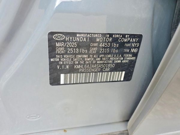 2025 HYUNDAI SONATA SEL — VINS