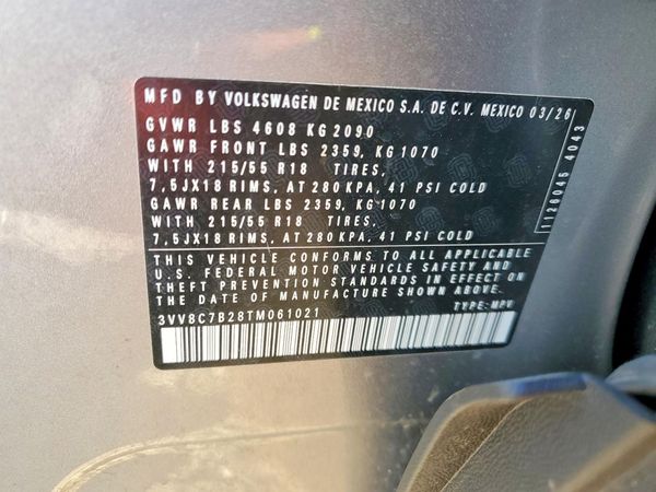 2026 VOLKSWAGEN TAOS 4Motion S