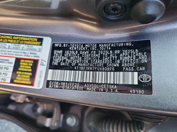 2015 TOYOTA CAMRY