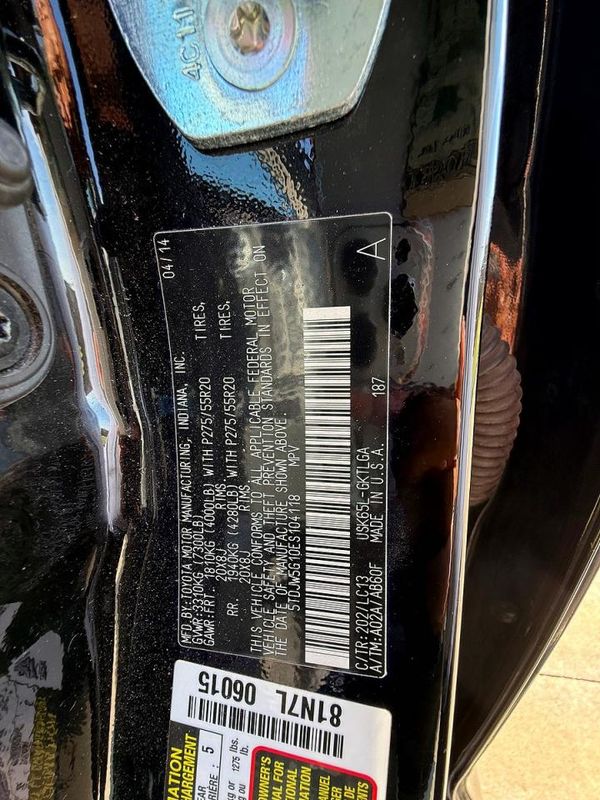 2014 TOYOTA SEQUOIA Limited Grade