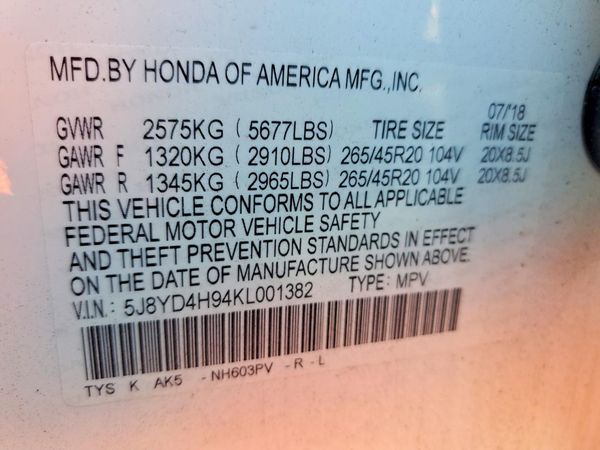 2019 ACURA MDX