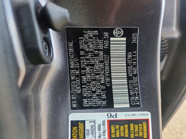 2017 TOYOTA CAMRY LE/SE/XLE/XSE