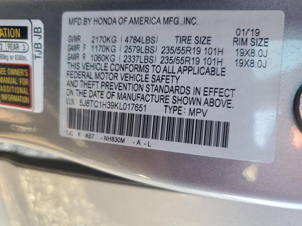 2019 ACURA RDX Standard