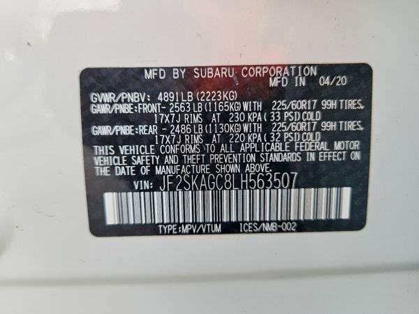 2020 SUBARU FORESTER