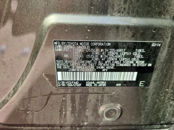 2014 TOYOTA RAV4 Sports