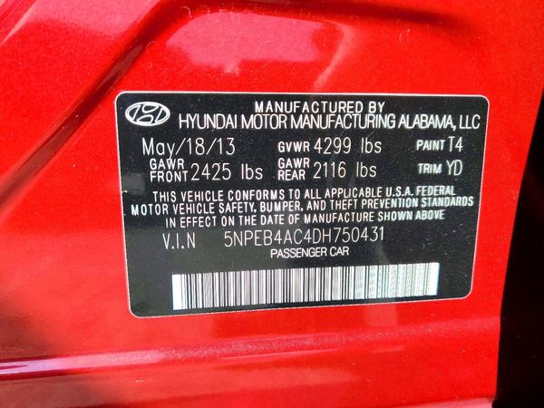 2013 HYUNDAI SONATA GLS/ GLS Popular