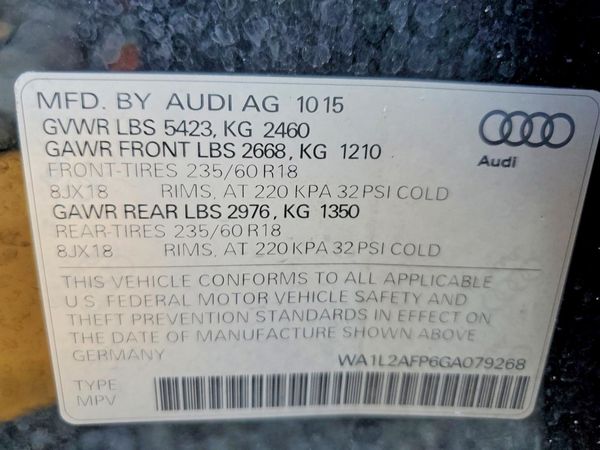 2016 AUDI Q5 quattro Premium Plus