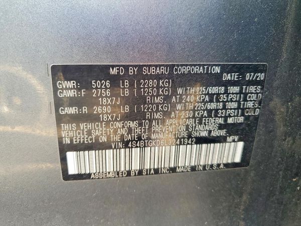 2020 SUBARU OUTBACK