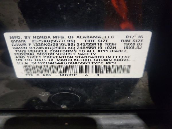 2016 ACURA MDX SH-AWD w/Tech