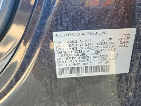 2020 ACURA MDX