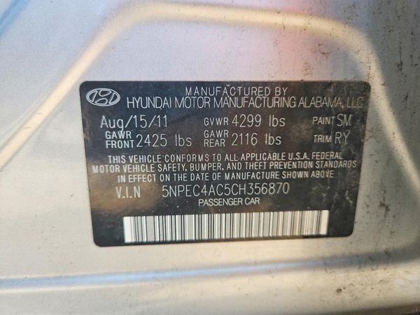 2012 HYUNDAI SONATA Middle level