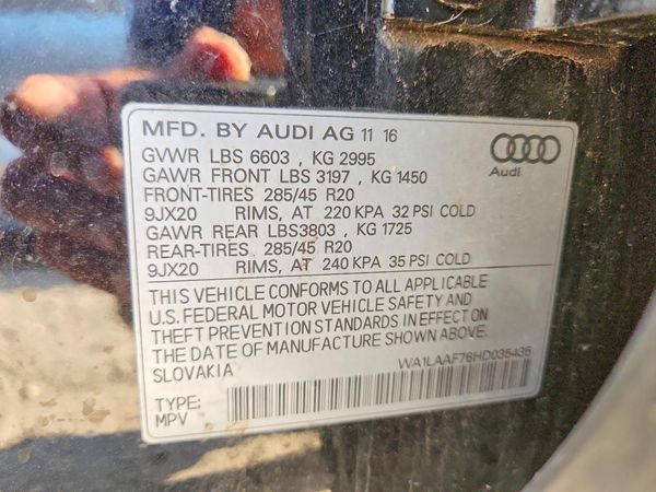 2017 AUDI Q7 quattro Premium Plus
