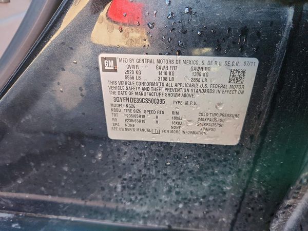 2012 CADILLAC SRX