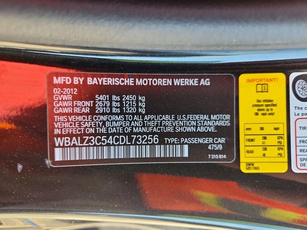 2012 BMW 650