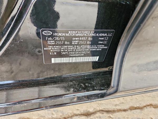 2015 HYUNDAI SONATA SE, ECO