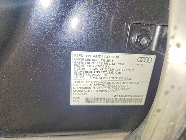 2019 AUDI Q7 — VINS