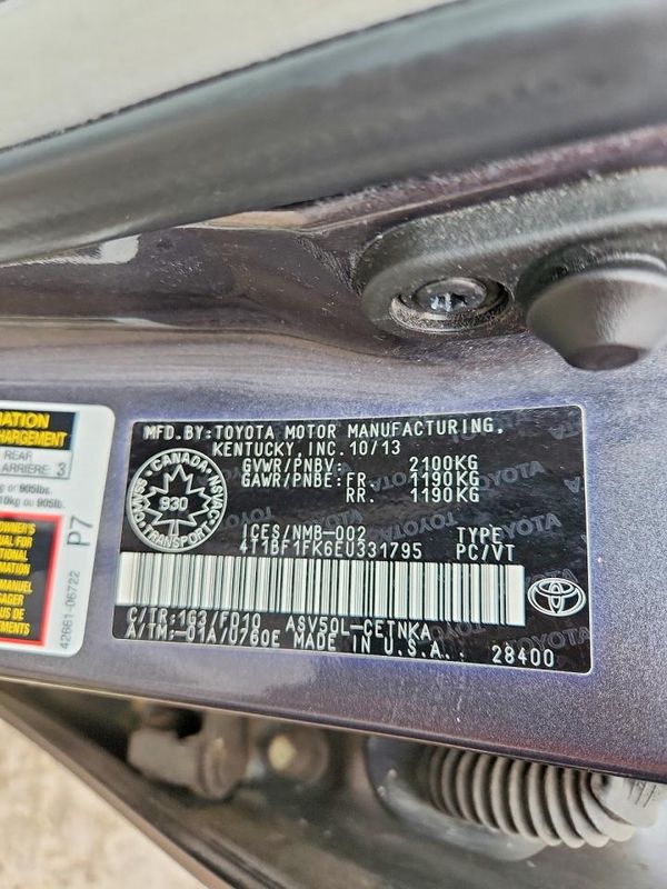 2014 TOYOTA CAMRY