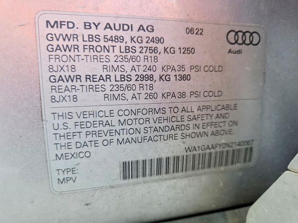 2022 AUDI Q5 S Line quattro Premium