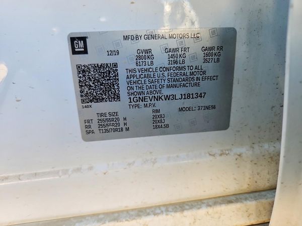 2020 CHEVROLET TRAVERSE High Country