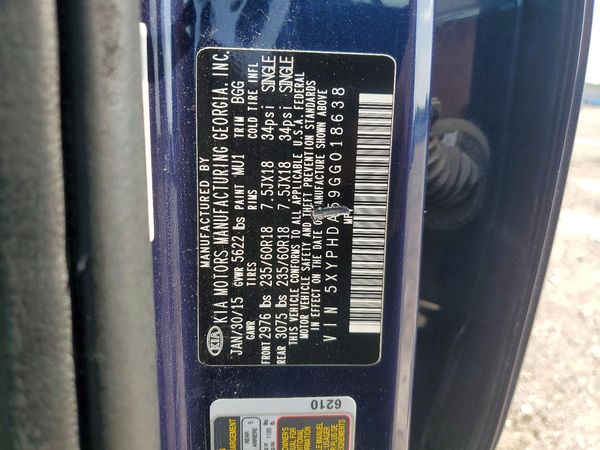 2016 KIA SORENTO EX