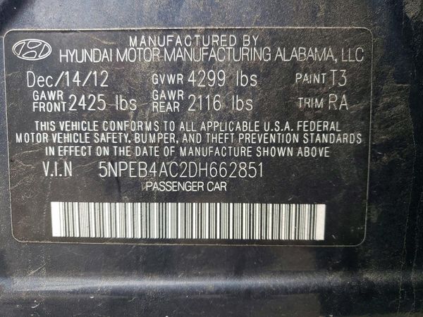 2013 HYUNDAI SONATA GLS/ GLS Popular