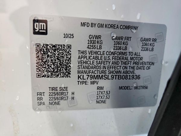 2026 CHEVROLET TRAILBLAZE LS — VINS